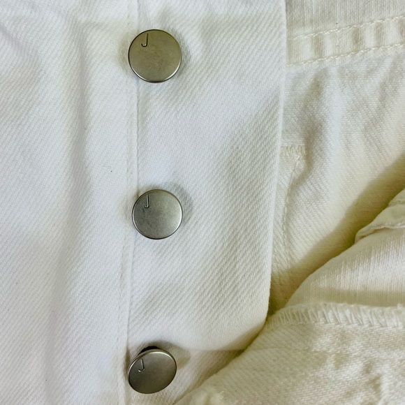 J Brand “Bonny” Embellished Denim White Mini Skirt - Picture 11 of 16